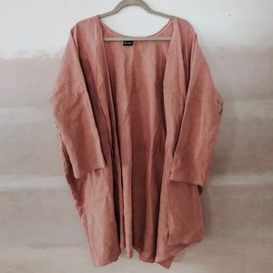 Open linen cardigan